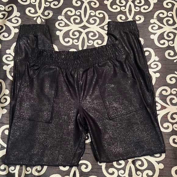 Faux Leather Pebble Joggers (NWT) - Picture 3 of 4